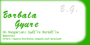 borbala gyure business card